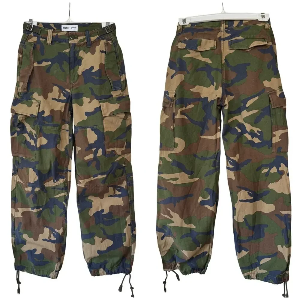 Aritzia TNA New Supply Cargo Camo Pant Mid Rise Size 00 EUC Relaxed Festival - Picture 6 of 16